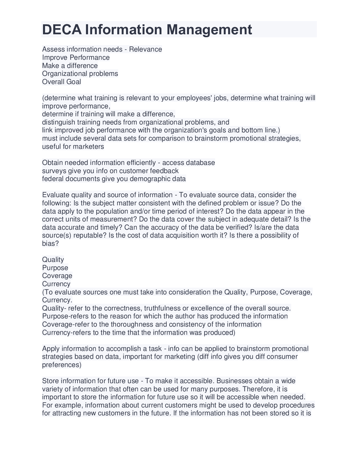 Preview image for DECA Information Management